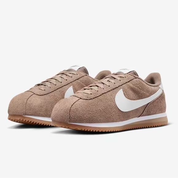 WMNS NIKE CLASSIC CORTEZ TAN BROWN VNTG KHAKI SUEDE MINK LEATHER WHITE GUM - Picture 1 of 11